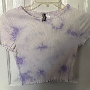 Tie-dye Ribbed Crop Top